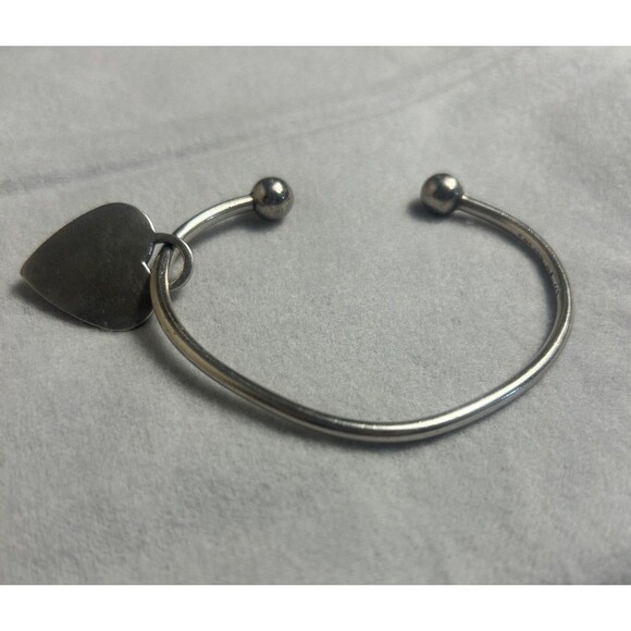 Tiffany & Co Return to Tiffany Heart Tag 925 Silver Bangle 2.5” Medium - Picture 15 of 16